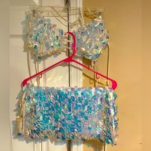 ClubExx mermaid scales sparkle 2 piece set size med